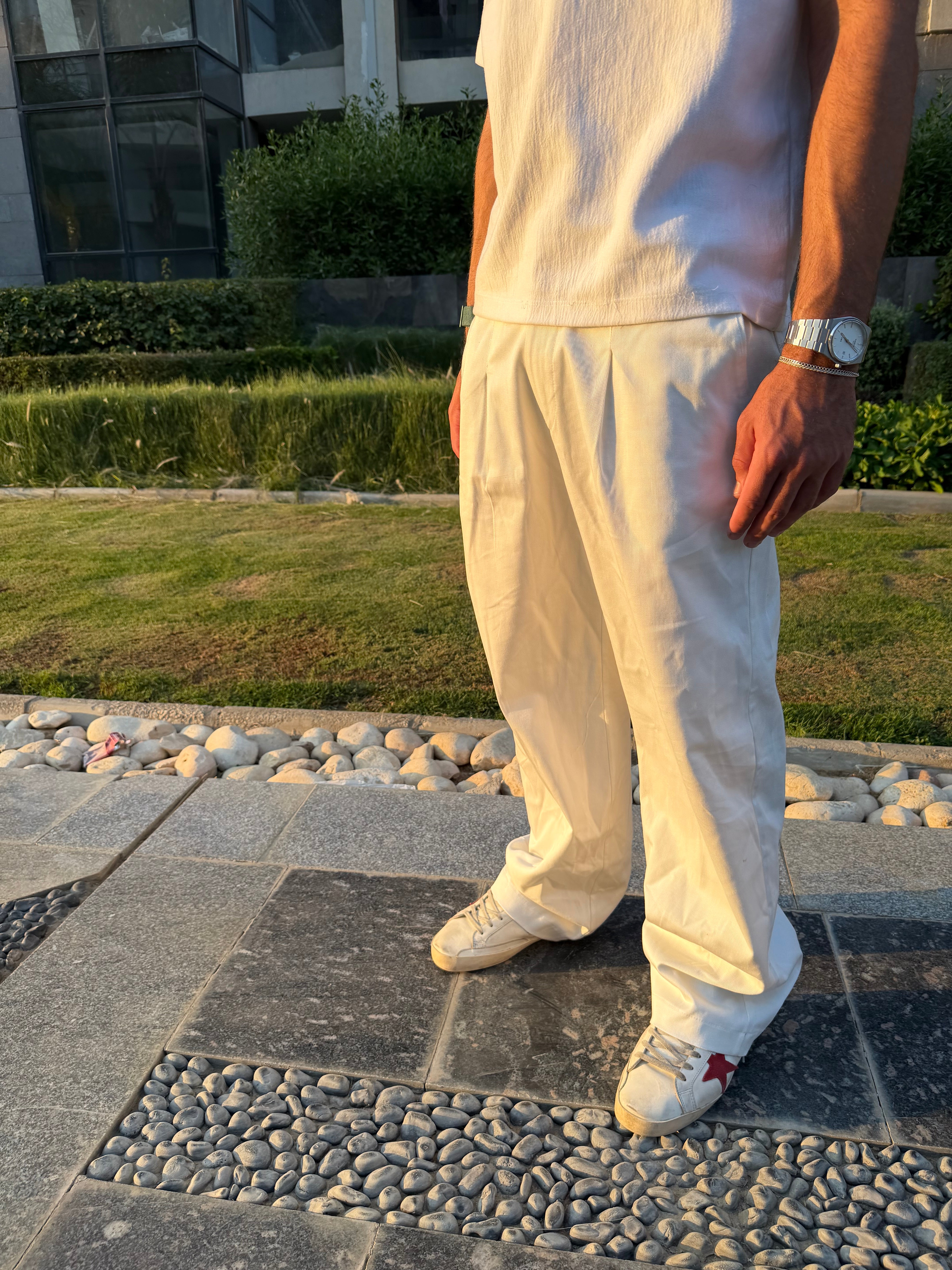 Seashell Pleated Pants