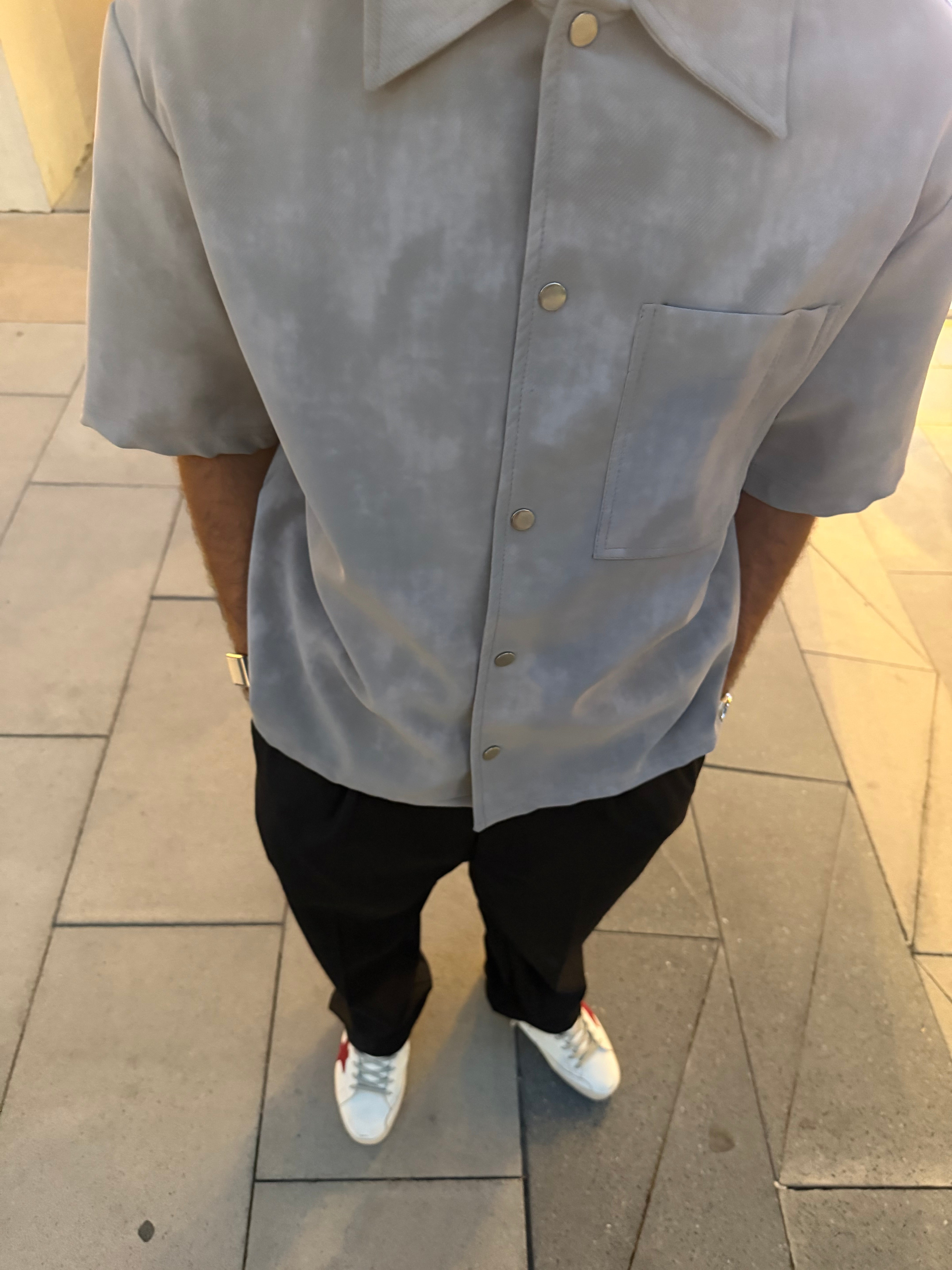 Washed beige Morano Leather Overshirt ( Best Seller )