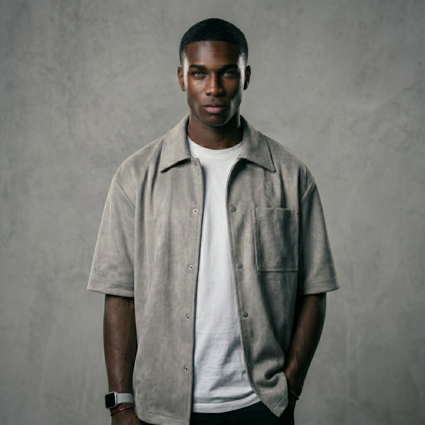 Washed beige Morano Leather Overshirt ( Best Seller )