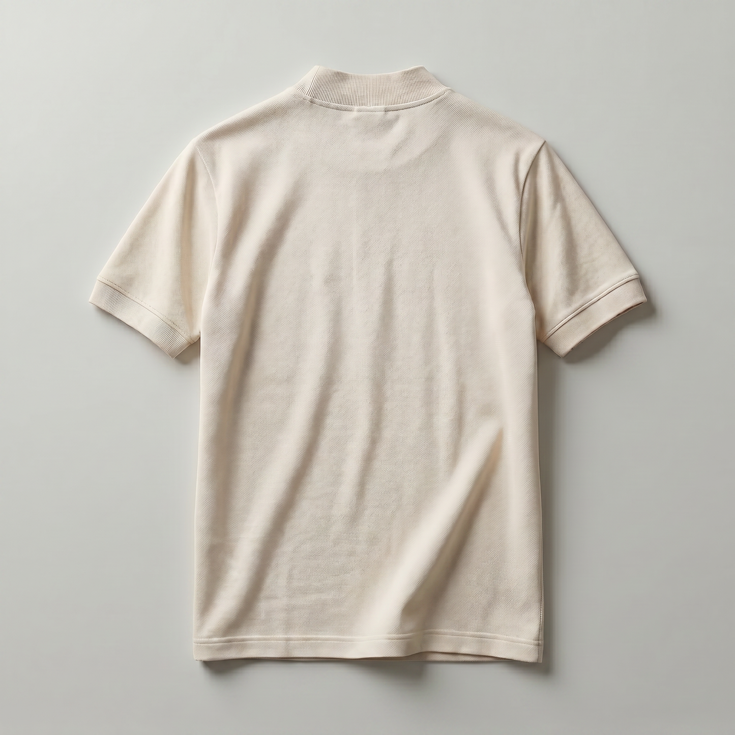 Off White Mock Neck T-Shirt
