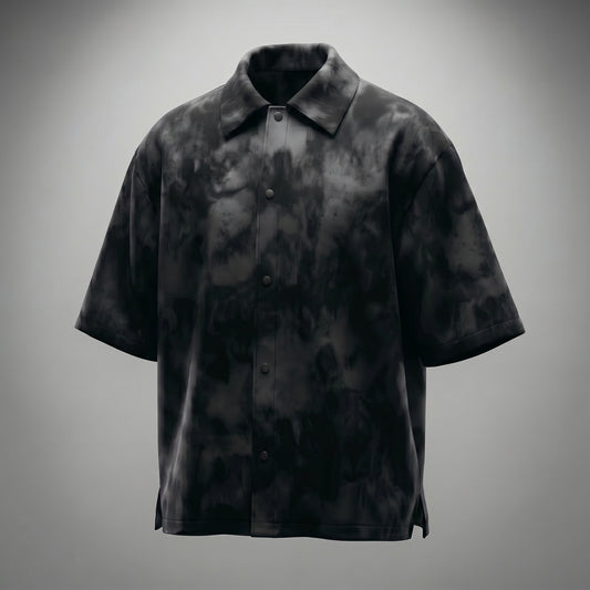 Washed Black Morano Leather Overshirt [ Best Seller ]